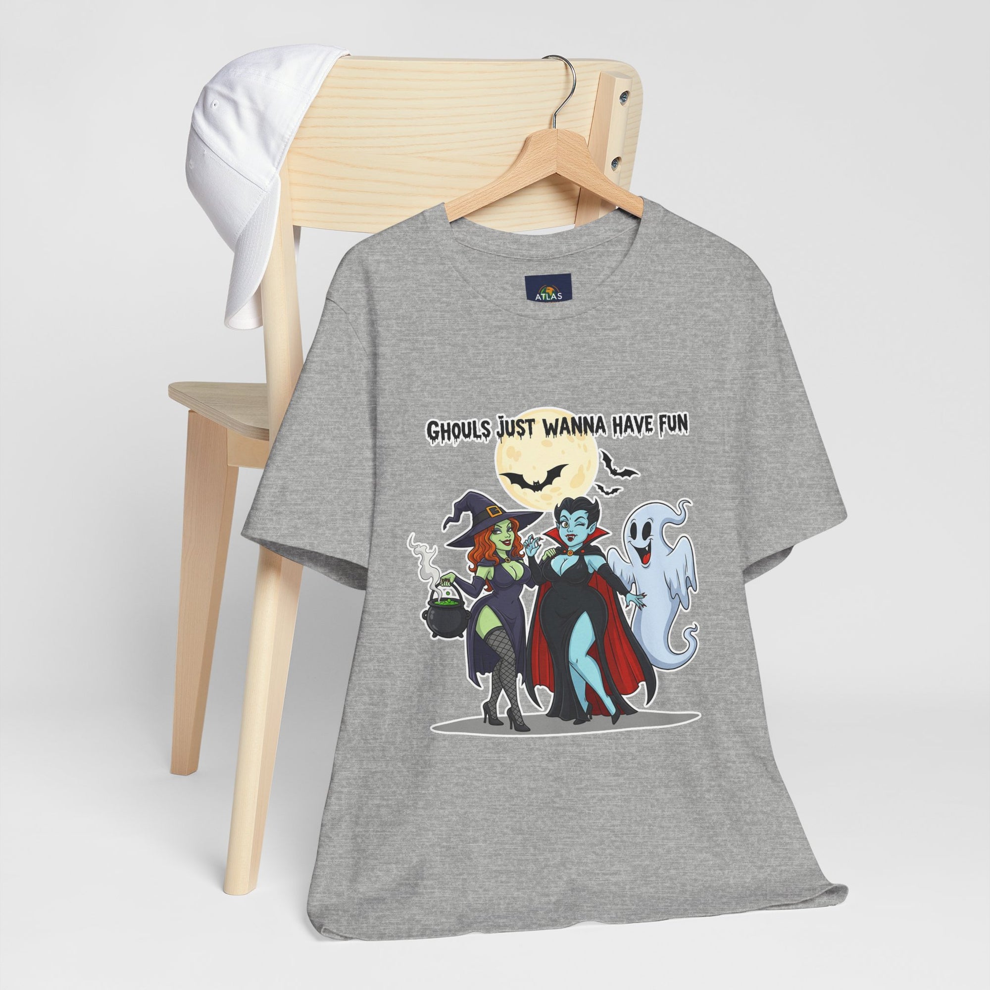 Ghouls Just Wanna Have Fun Halloween T-Shirt - Cute Witch Vampire Ghost Tee | Halloween Character Shirt - Atlas Briefly