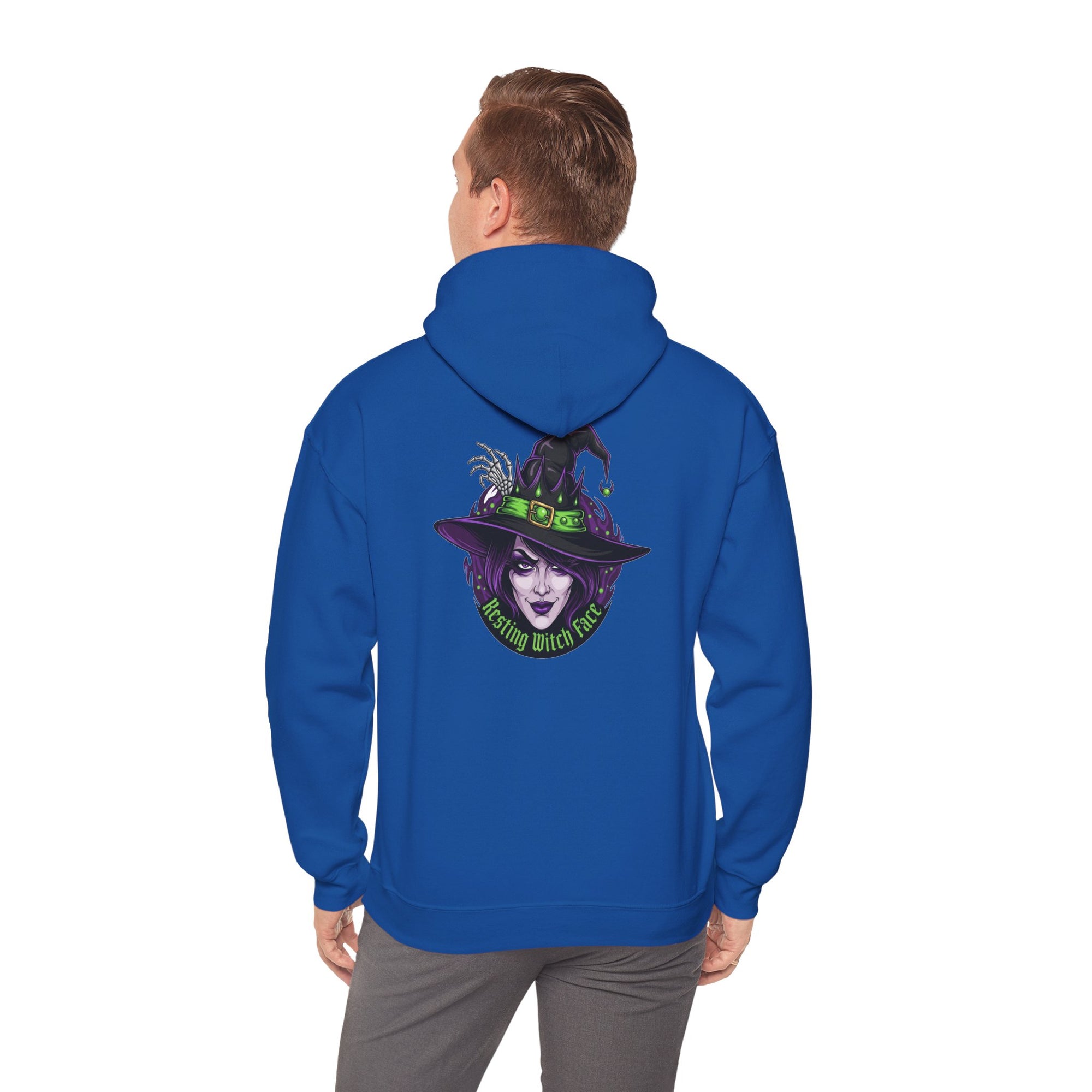 Resting Witch Face Halloween Hoodie – Funny Witch Graphic - Atlas Briefly