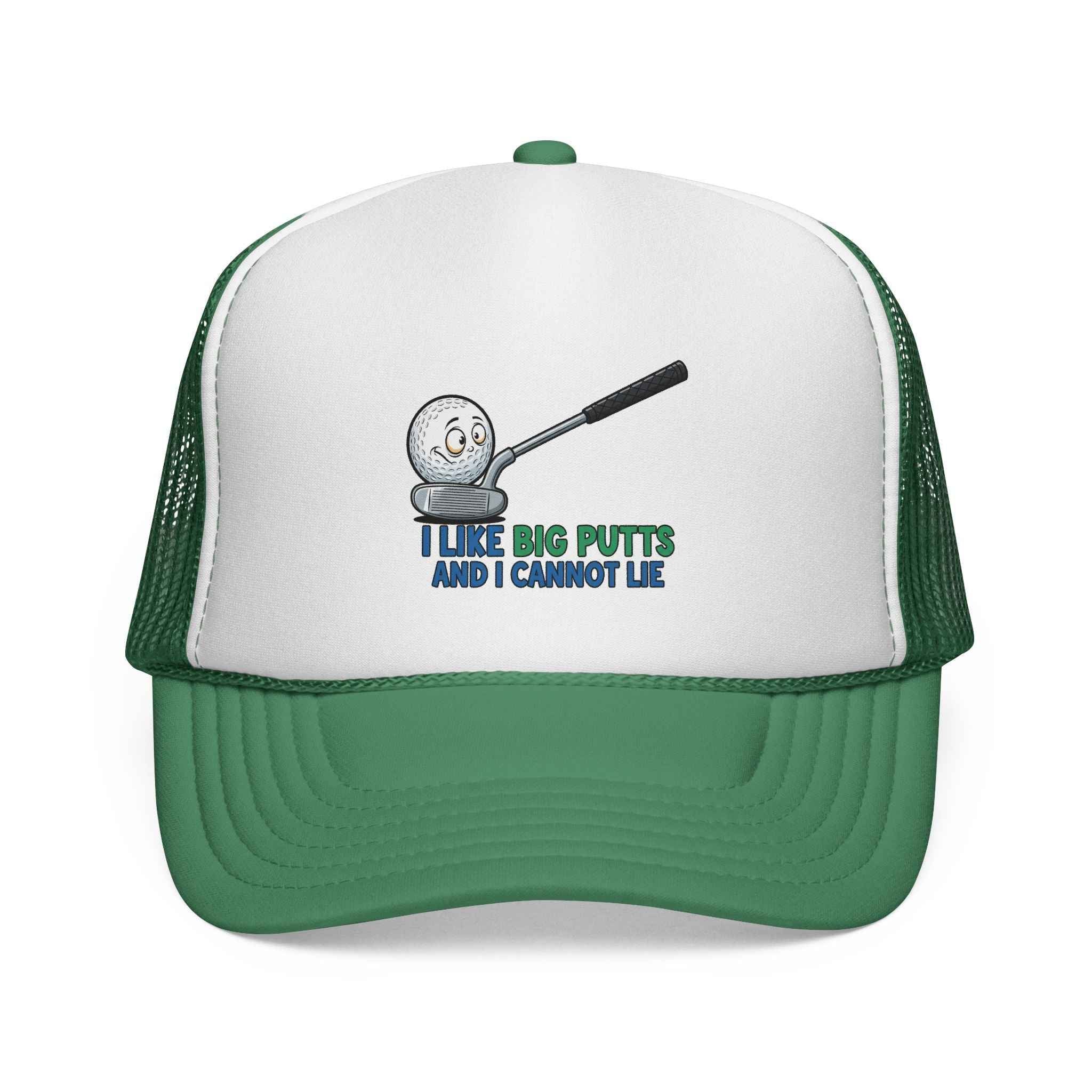 Big Putts Golf Trucker Cap - Hilarious Big Putts Golf Hat for Fun on the Course - Atlas Briefly