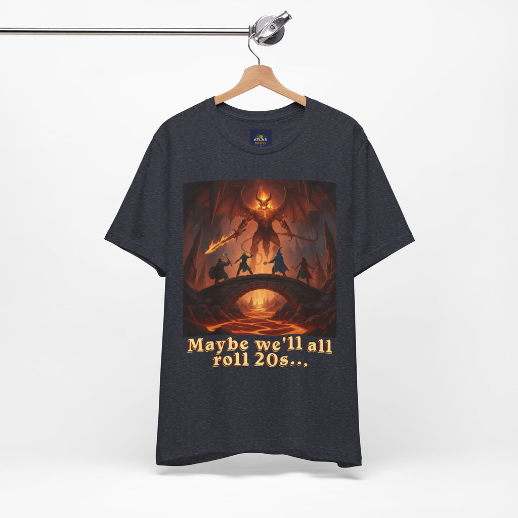 D&D Fantasy T-Shirt - Roll a Natural 20 Dungeon Master RPG Unisex Tee