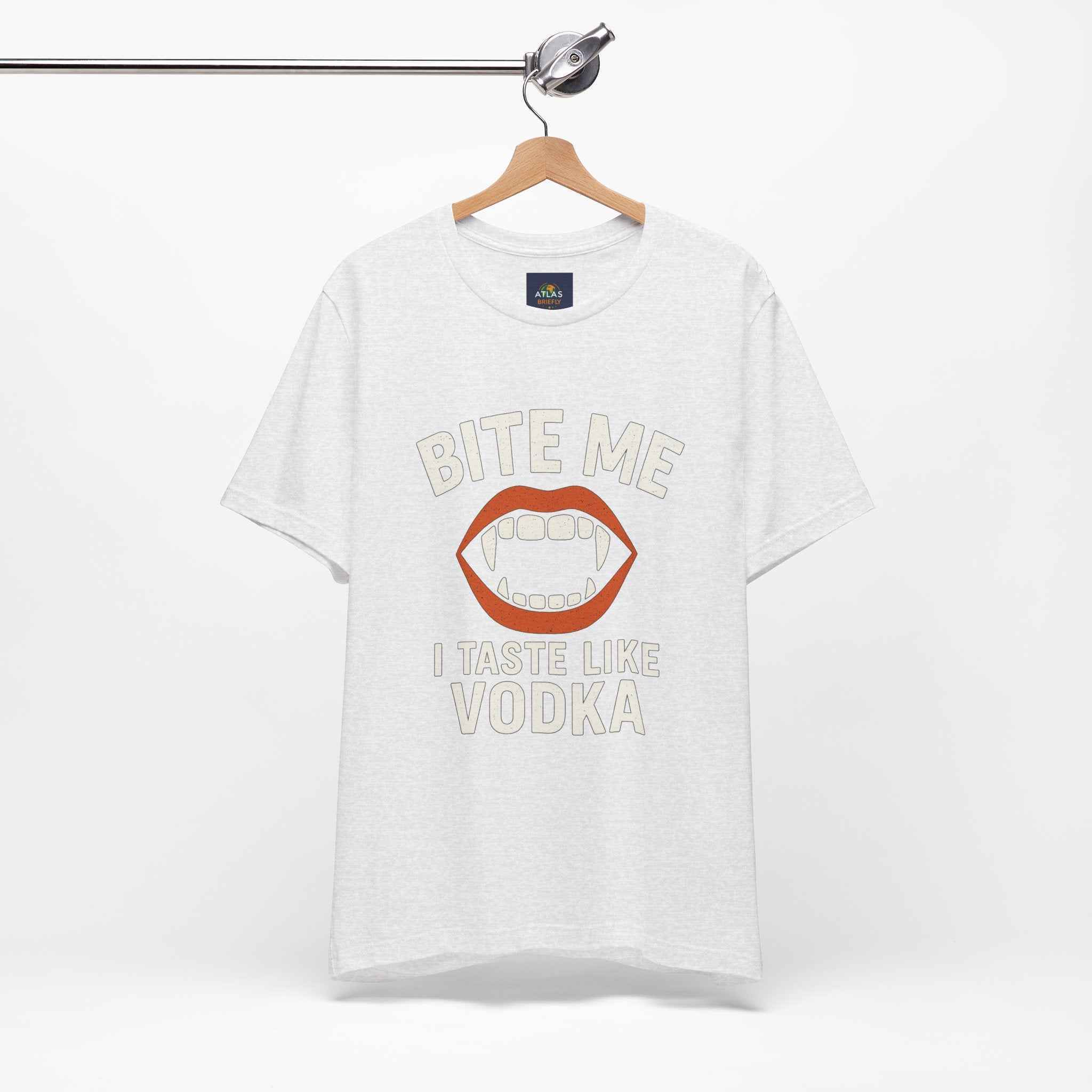 Funny Halloween Vodka T-Shirt – “Bite Me, I Taste Like Vodka” - Atlas Briefly