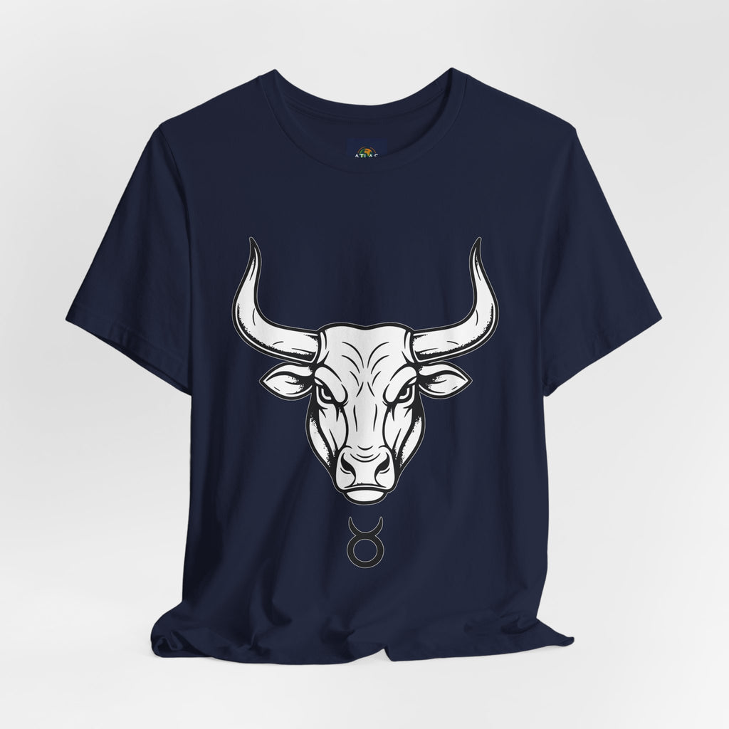 Taurus Zodiac T-Shirt - Minimalist Black and White Unisex T-Shirt