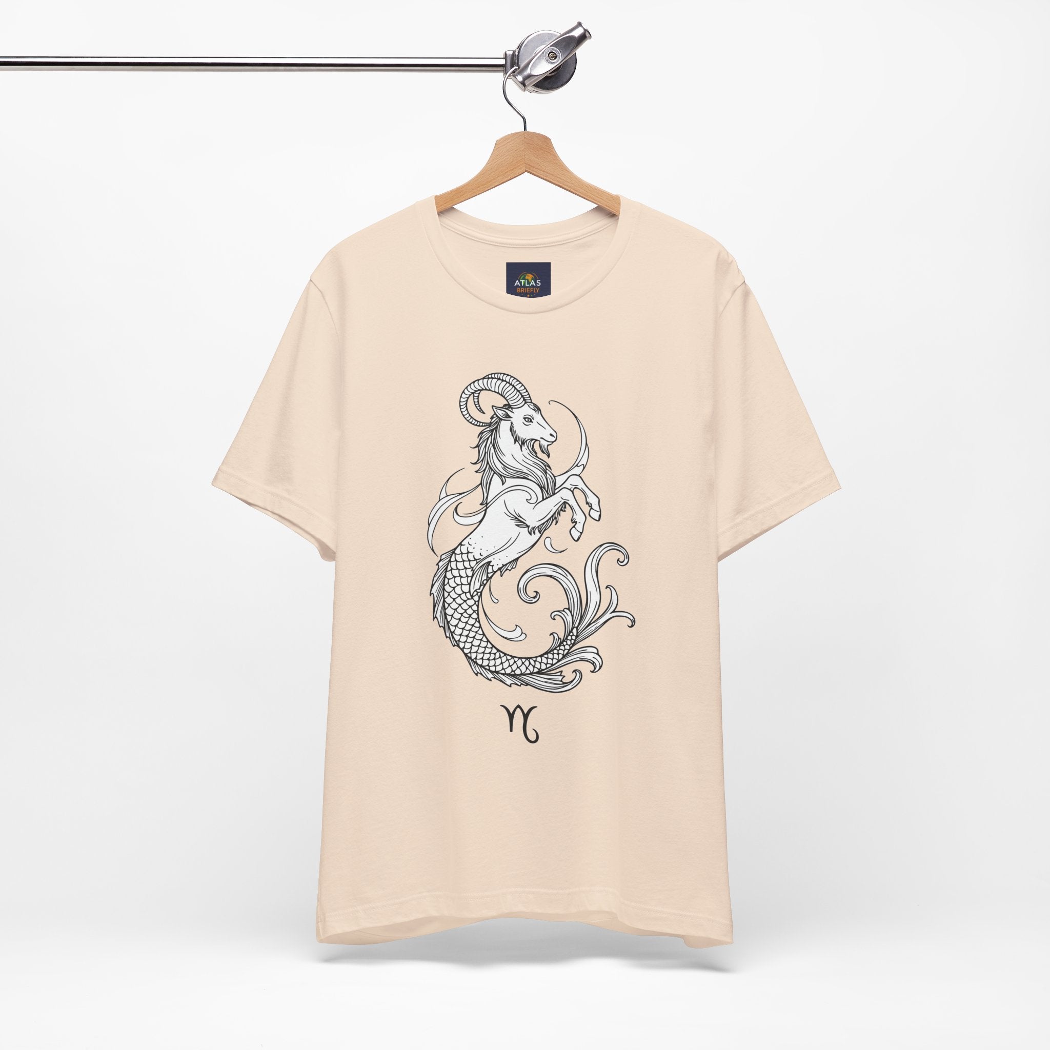 Capricorn Zodiac Tee - Unisex Minimalist Horoscope Shirt in Black and White
