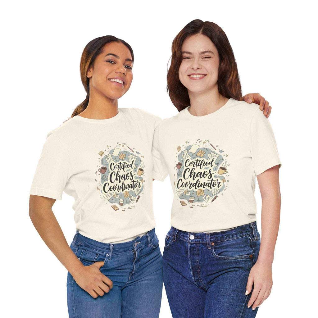 Certified Chaos Coordinator T-Shirt - Funny Mom Teacher Gift | Organized Chaos Tee for Stress-Free Life - Atlas Briefly