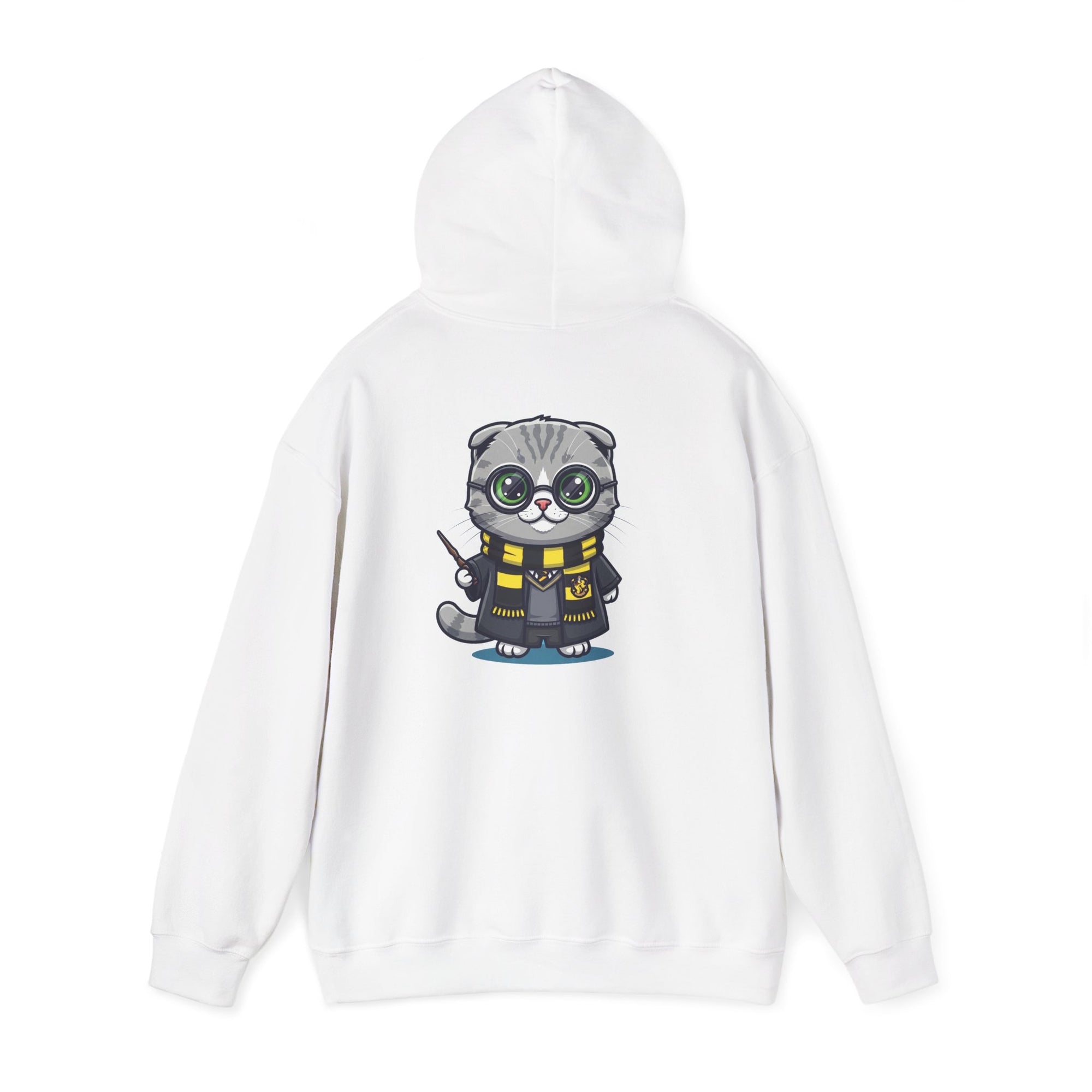 Hufflepurr Harry Potter Hoodie - Funny Wizarding World Sweatshirt | Cute Potter Cat Gift - Atlas Briefly