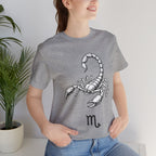 Scorpio Zodiac Tee - Unisex Minimalist Black and White Design