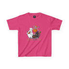 Eat Drink and Be Scary Kids Halloween T-Shirt | Cute Ghost Skeleton Pumpkin Cat Shirt for Boys Girls Trick or Treat Tee - Atlas Briefly