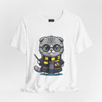 Hufflepurr Harry Potter T-Shirt - Funny Wizarding World Tee | Cute Potter Cat Gift - Atlas Briefly
