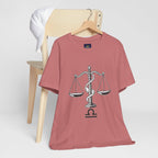 Libra Zodiac Tee - Stylish Unisex Minimalist Black and White Design