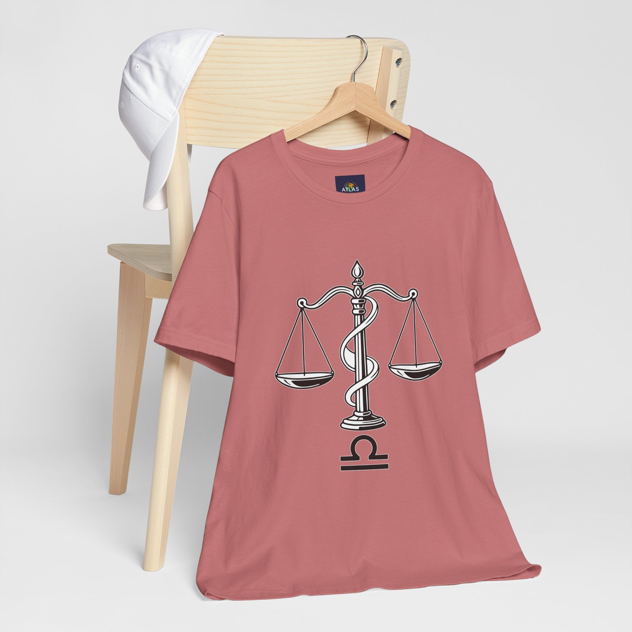 Libra Zodiac Tee - Stylish Unisex Minimalist Black and White Design