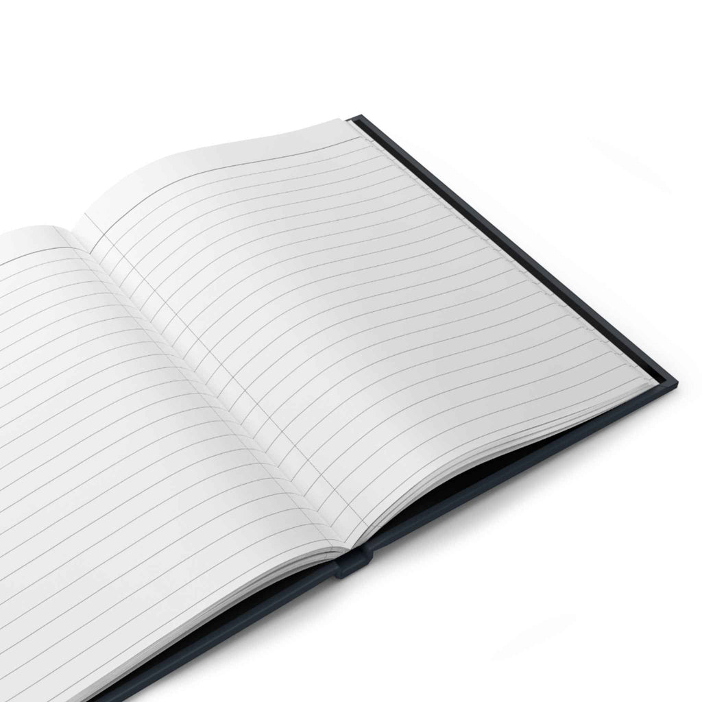 Powered by Caffeine Journal - Funny Coffee Notebook | Minimalist Writing Gift - US Version - Atlas Briefly