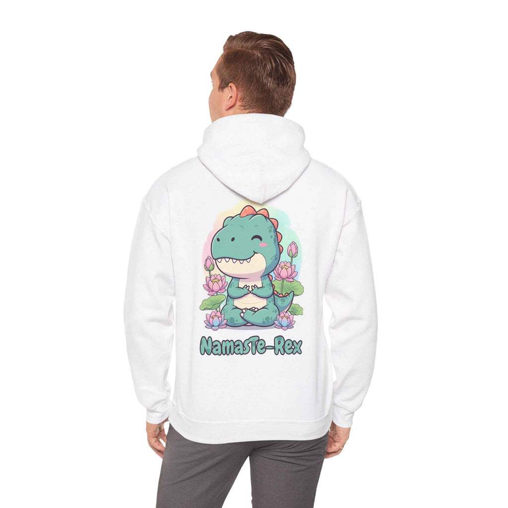 NamasTe-Rex Hoodie - Fun Yoga Dinosaur Sweatshirt for Comfort and Style - Atlas Briefly