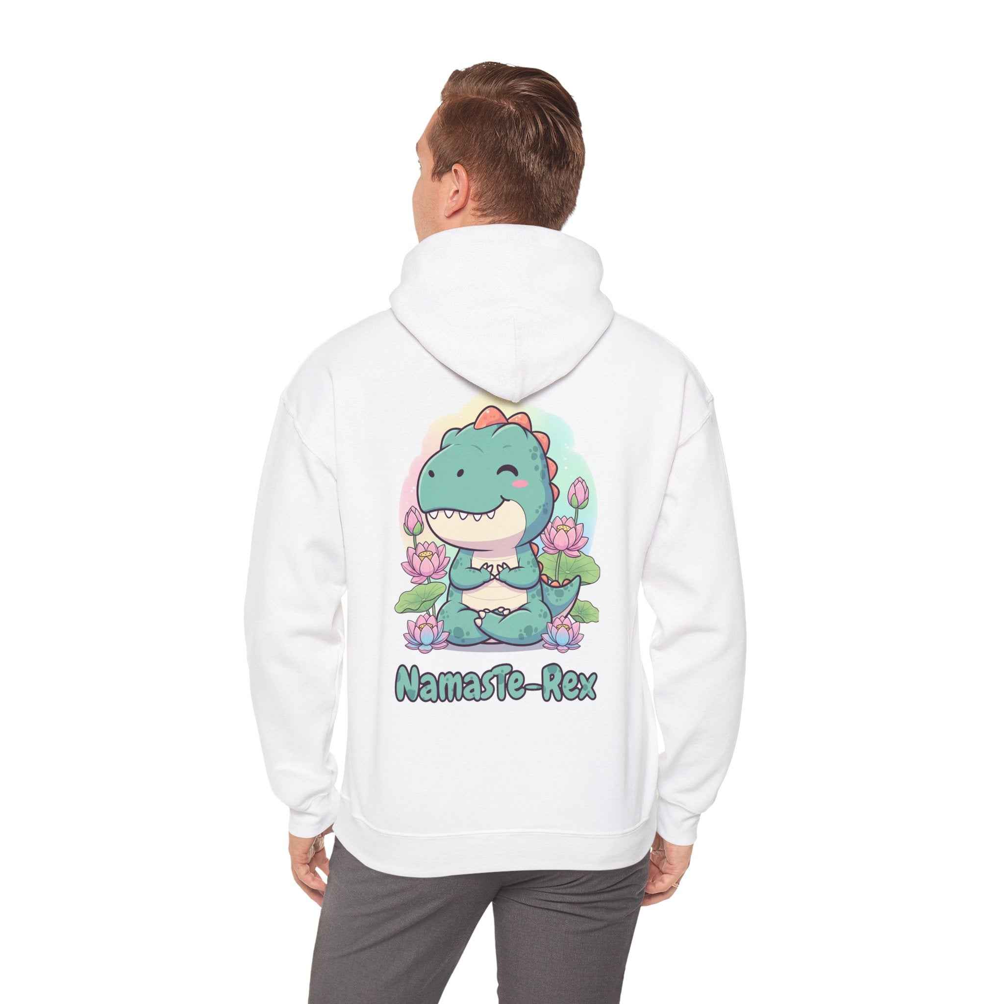 NamasTe-Rex Hoodie - Fun Yoga Dinosaur Sweatshirt for Comfort and Style - Atlas Briefly