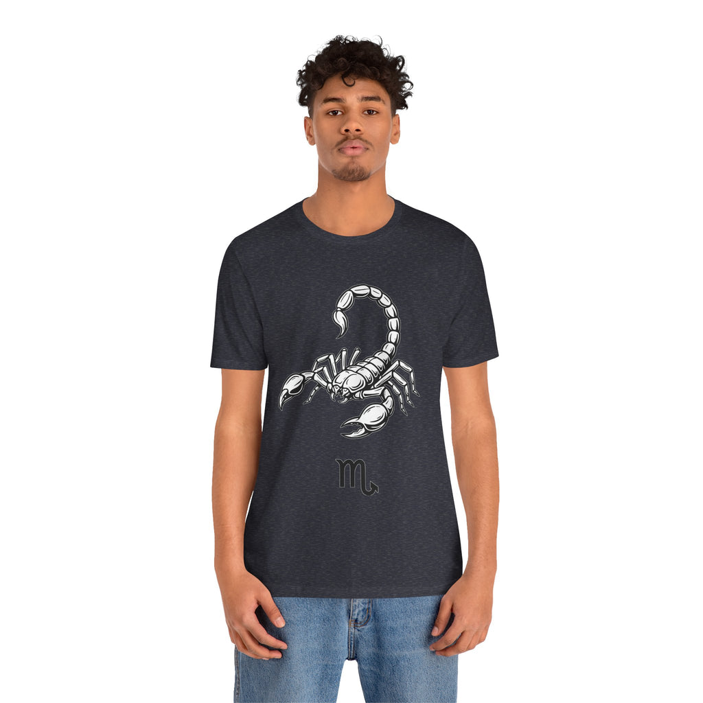 Scorpio Zodiac Tee - Unisex Minimalist Black and White Design