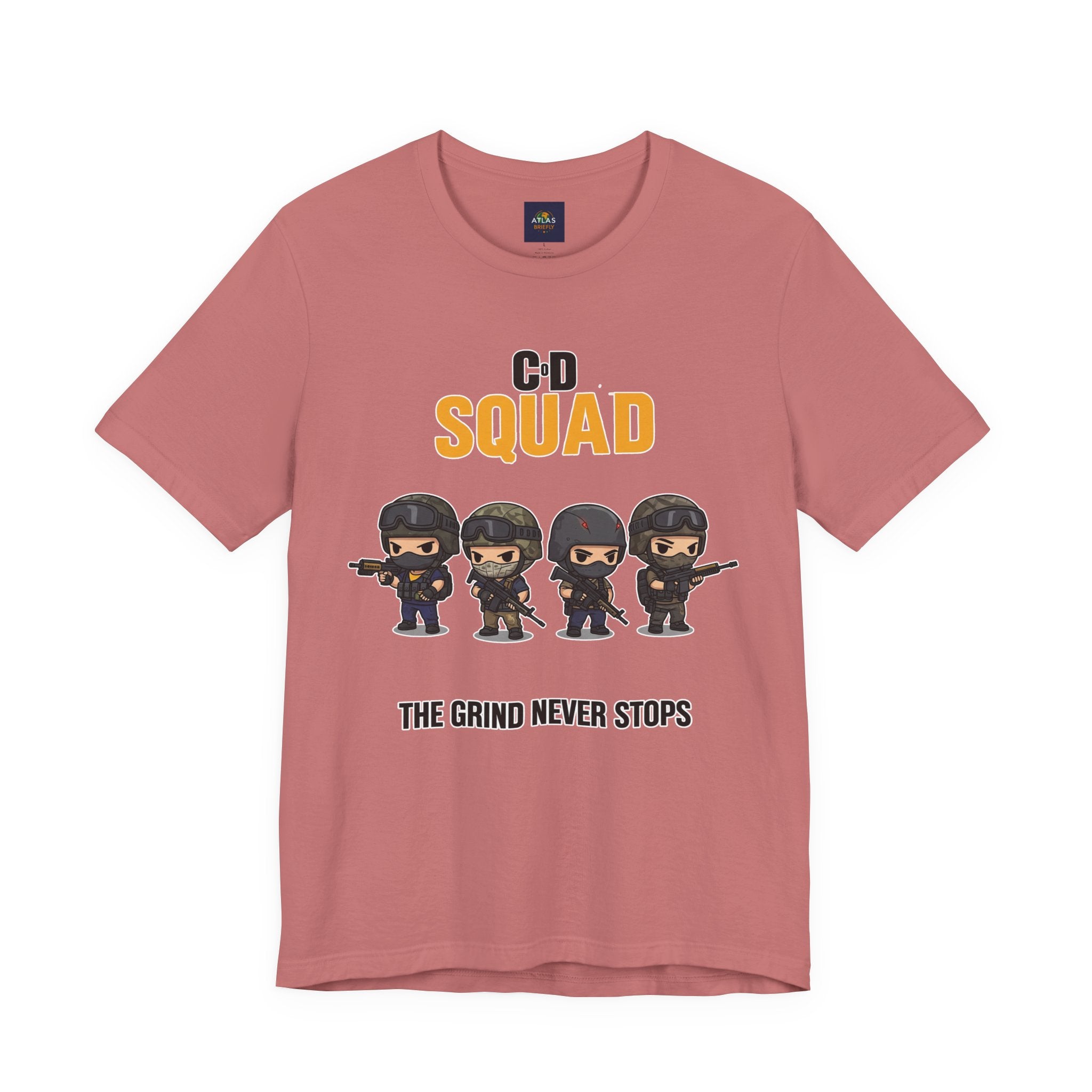 CoD Squad Tee for Gamers: The Grind Never Stops - Atlas Briefly