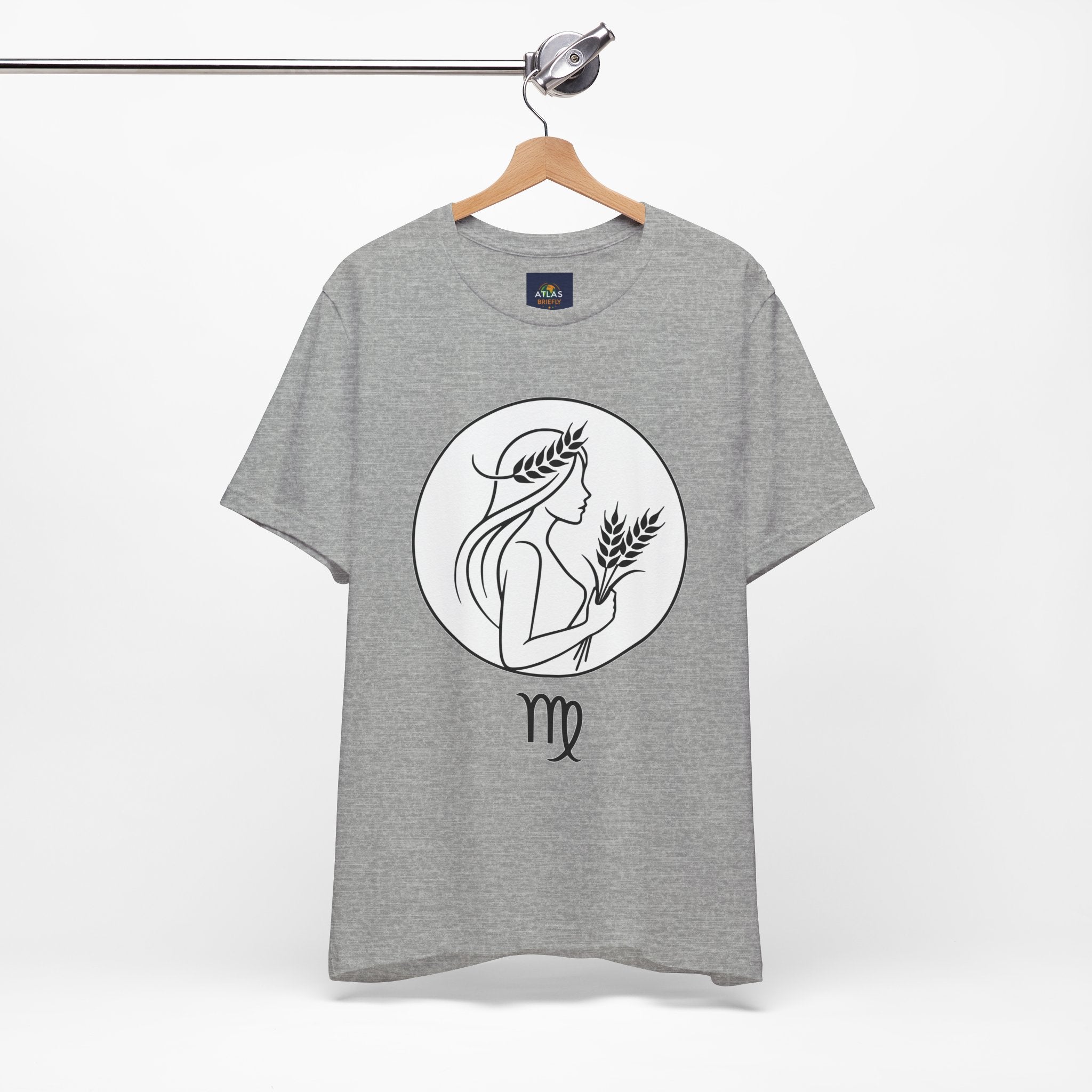 Virgo Zodiac Tee - Minimalist Black and White Unisex T-Shirt