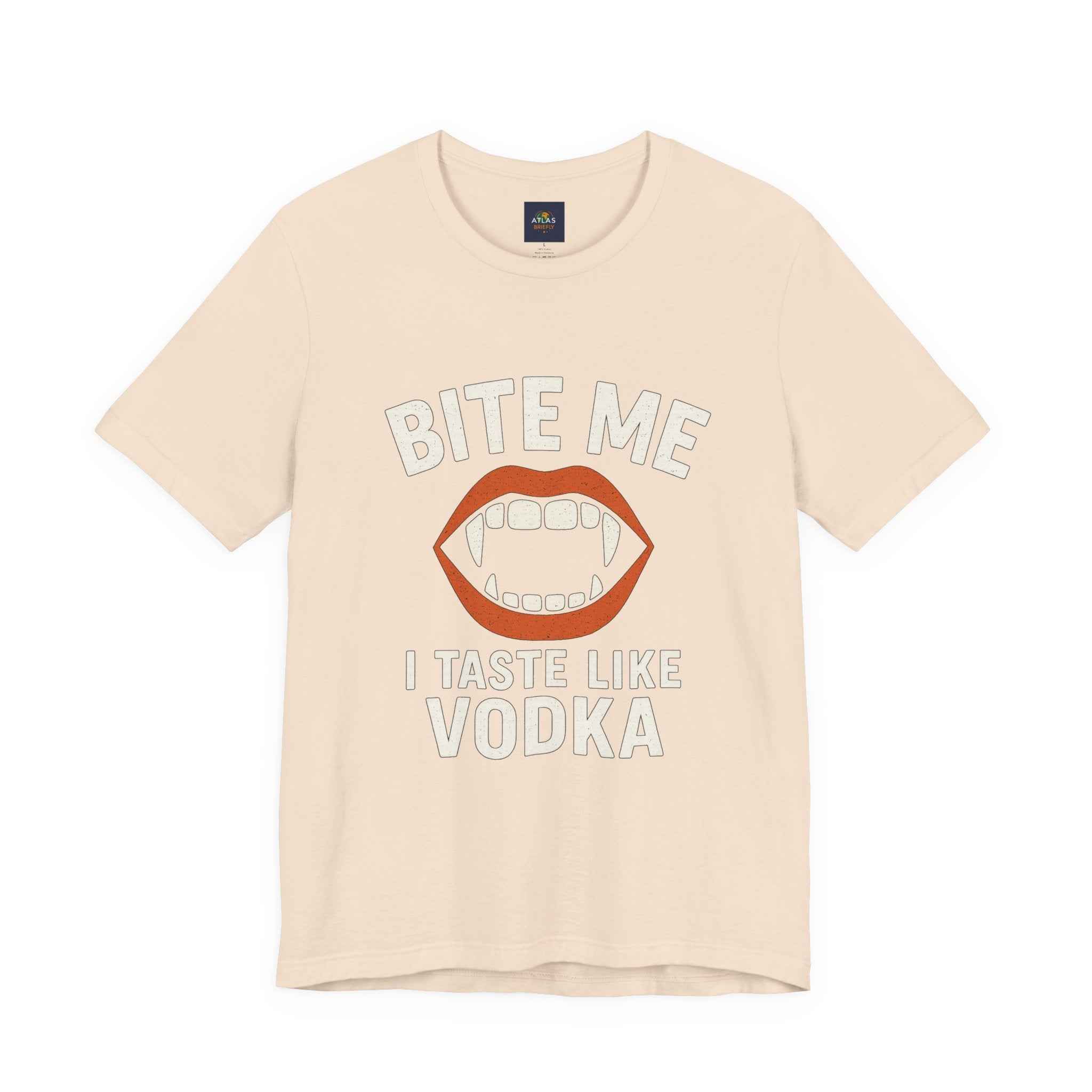 Funny Halloween Vodka T-Shirt – “Bite Me, I Taste Like Vodka” - Atlas Briefly