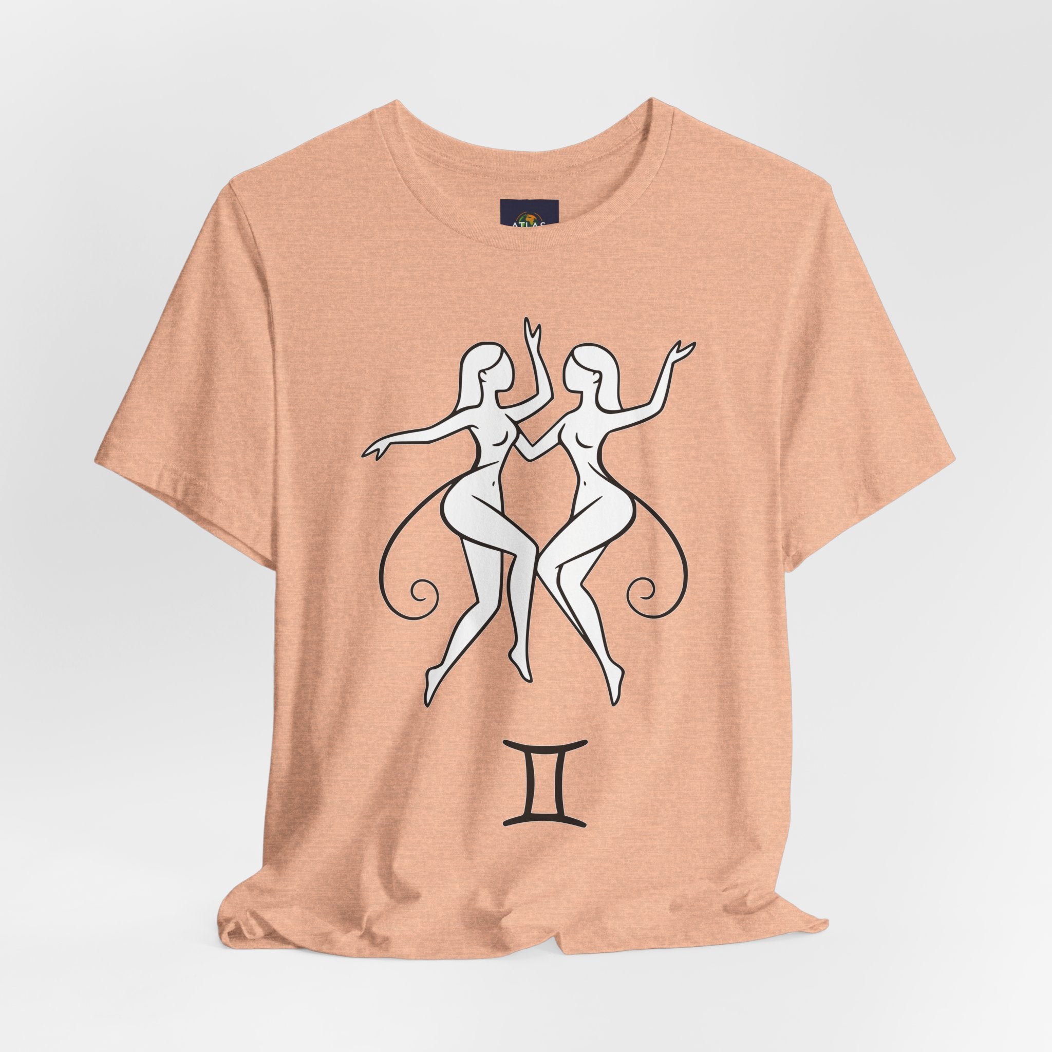 Gemini Zodiac Tee - Minimalistic Black and White Unisex Design