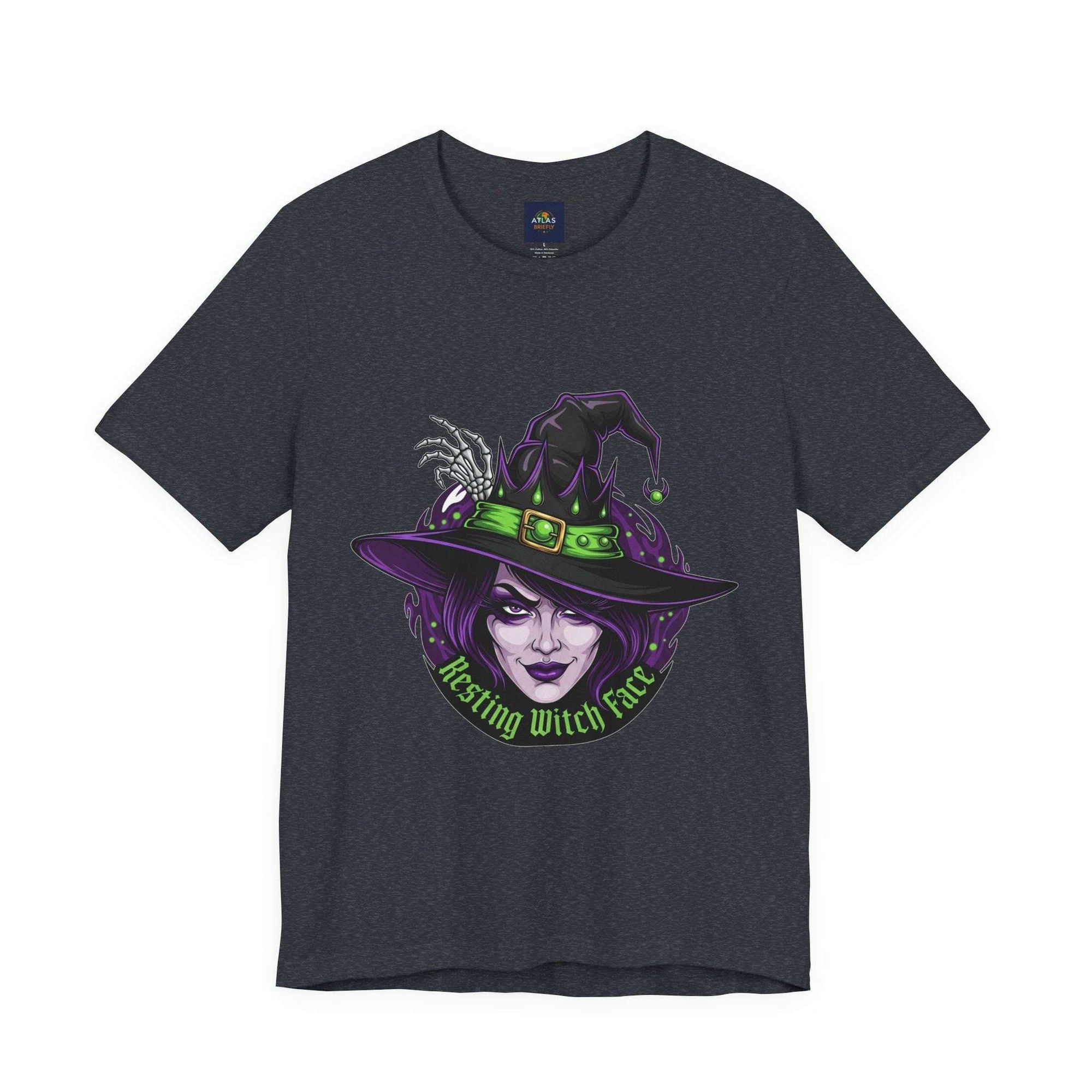 Resting Witch Face Halloween T-Shirt - Funny Witch Tee for Women & Men | Halloween Graphic Shirt - Atlas Briefly