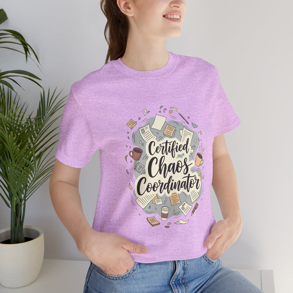 Certified Chaos Coordinator T-Shirt - Funny Mom Teacher Gift | Organized Chaos Tee - Atlas Briefly