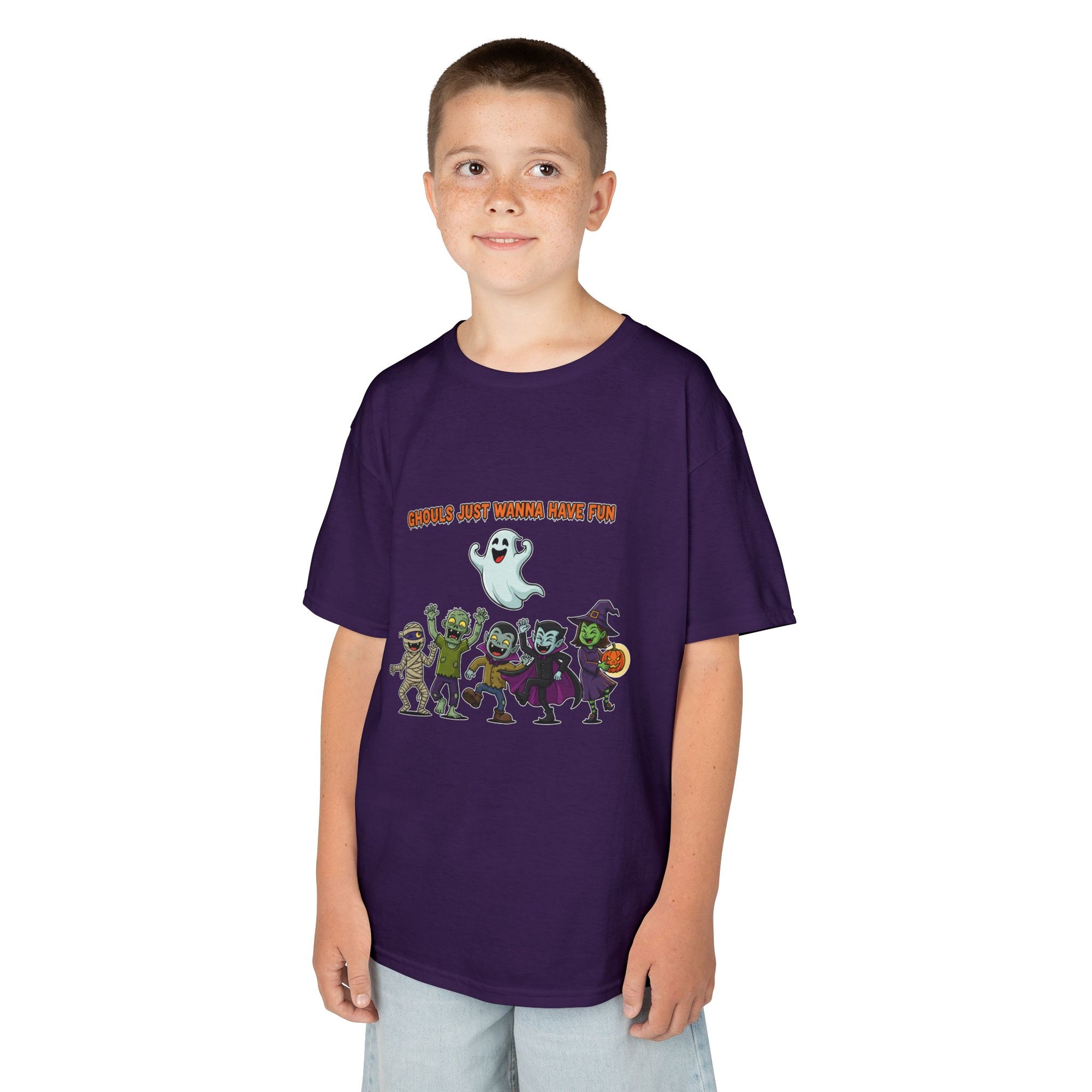 Ghouls Just Wanna Have Fun Kids Halloween T-Shirt | Funny Ghost Mummy Zombie Vampire Witch Shirt for Boys & Girls Trick or Treat Tee - Atlas Briefly