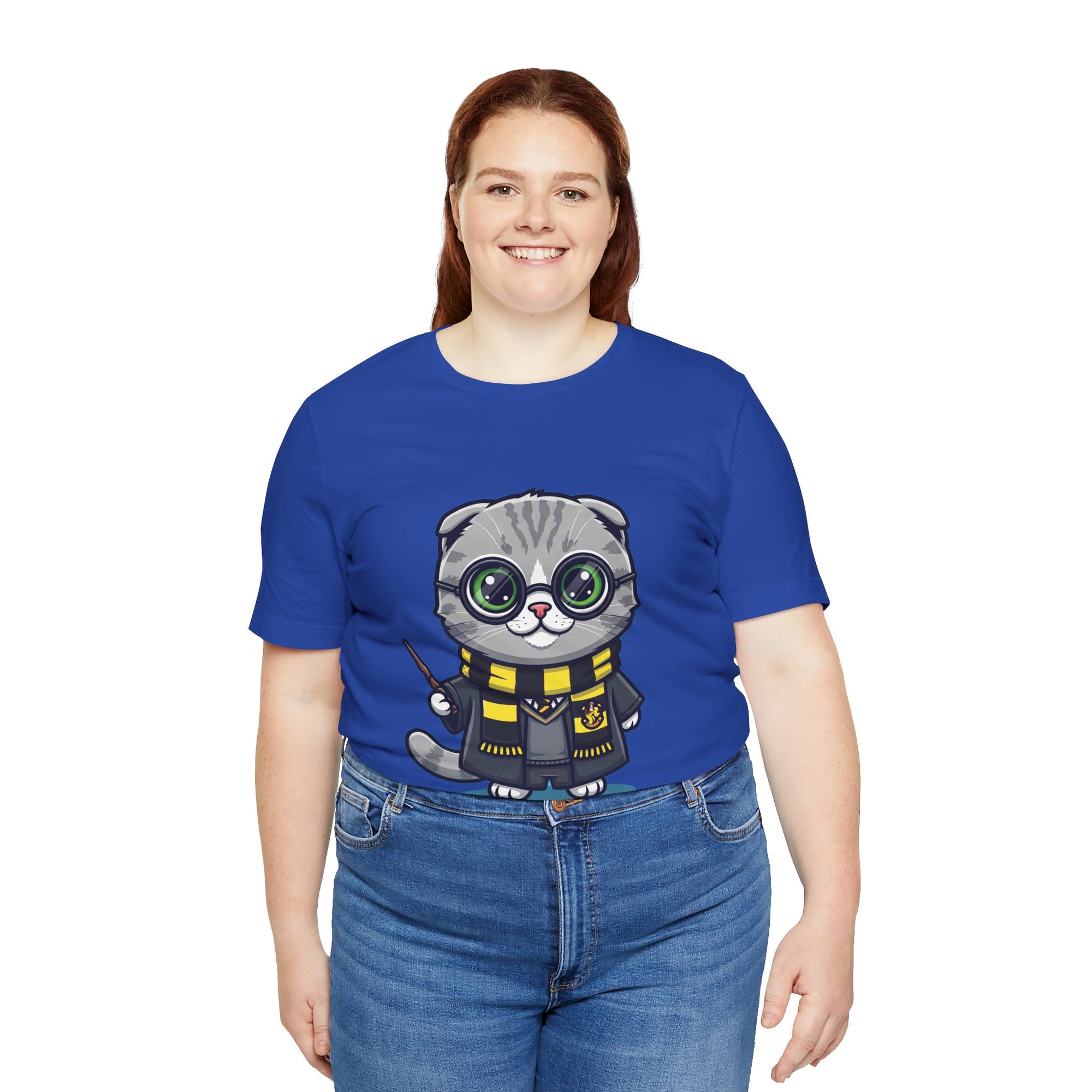 Hufflepurr Harry Potter T-Shirt - Funny Wizarding World Tee | Cute Potter Cat Gift - Atlas Briefly