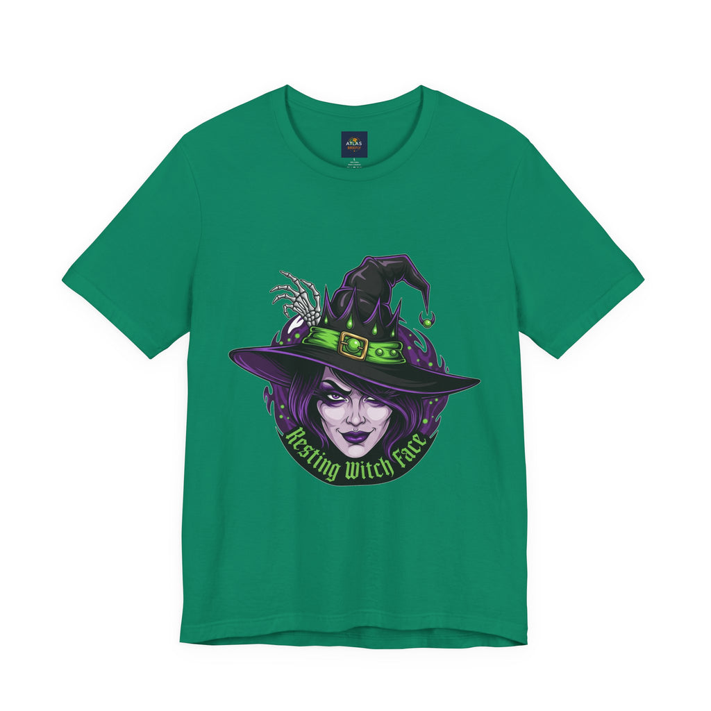 Resting Witch Face Halloween T-Shirt - Funny Witch Tee for Women & Men | Halloween Graphic Shirt - Atlas Briefly