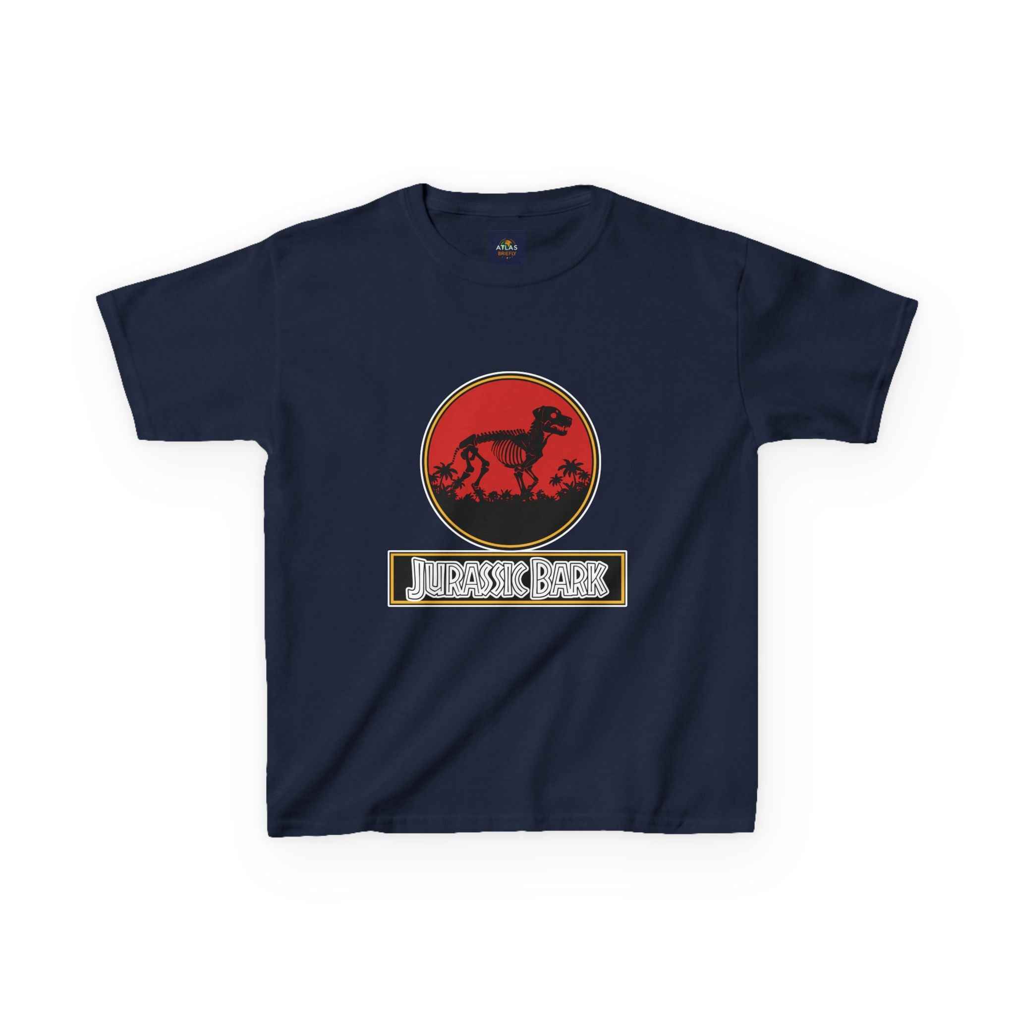 Kids Rottweiler T-Shirt - Jurassic Bark -  Perfect Dog Tee for Kids - Atlas Briefly