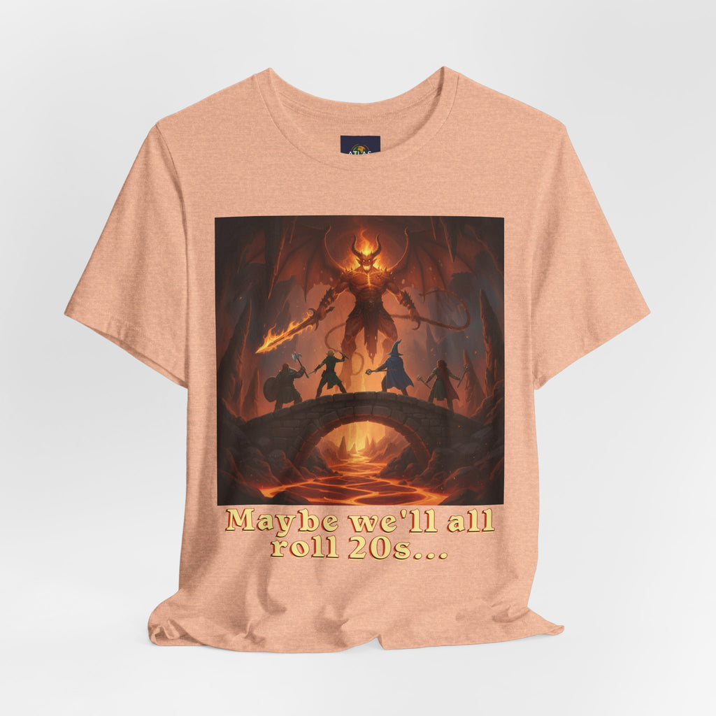 D&D Fantasy T-Shirt - Roll a Natural 20 Dungeon Master RPG Unisex Tee