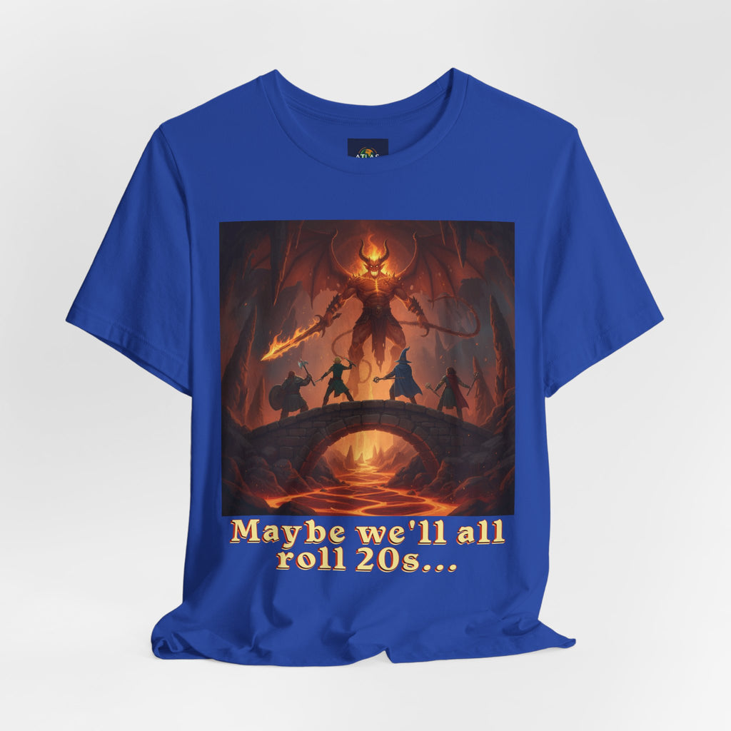 D&D Fantasy T-Shirt - Roll a Natural 20 Dungeon Master RPG Unisex Tee