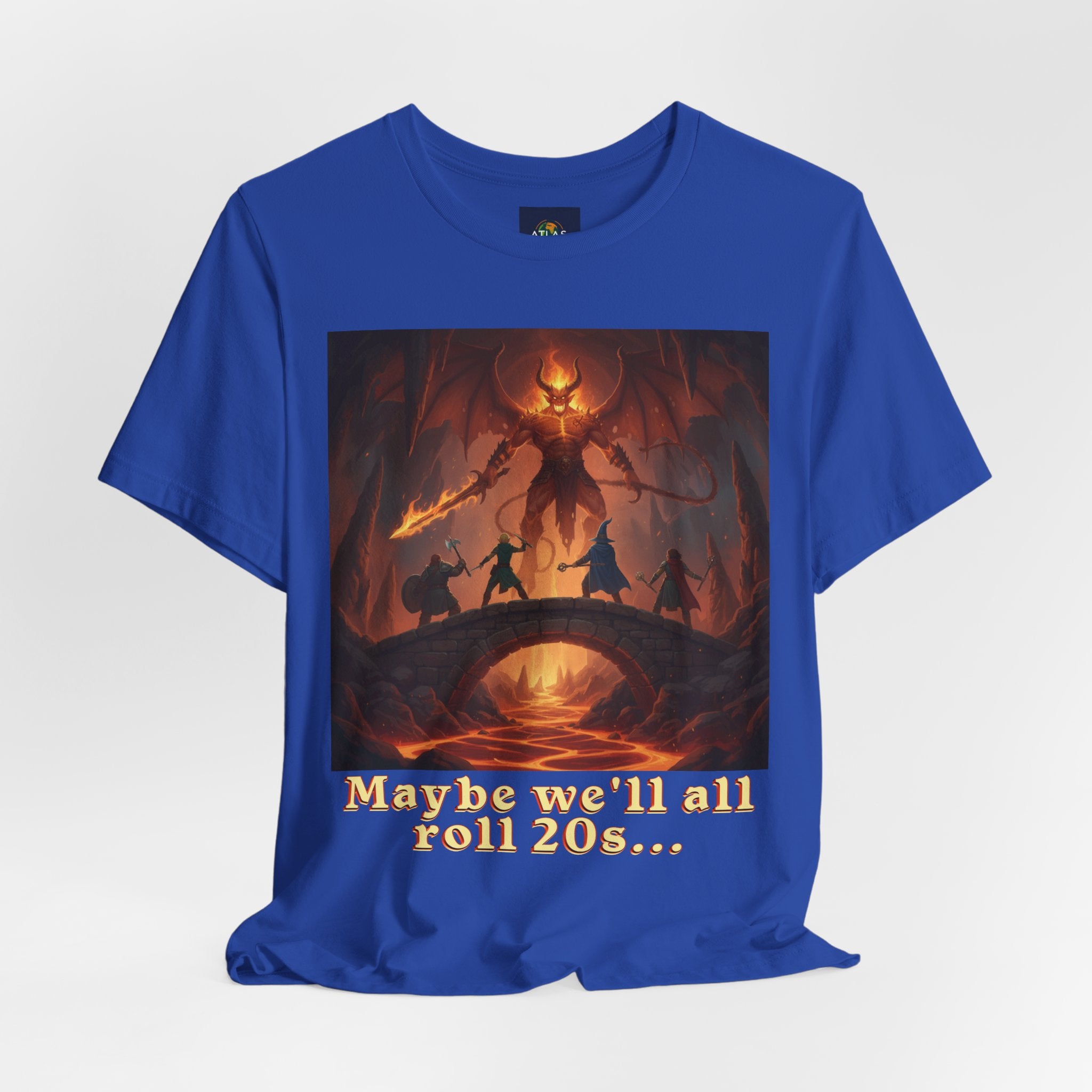 D&D Fantasy T-Shirt - Roll a Natural 20 Dungeon Master RPG Unisex Tee