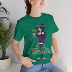 Sexy Witch Halloween T-Shirt - Flirty Witch Costume Tee | Trick or Treat Halloween Shirt - Atlas Briefly