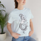 Capricorn Zodiac Tee - Unisex Minimalist Horoscope Shirt in Black and White