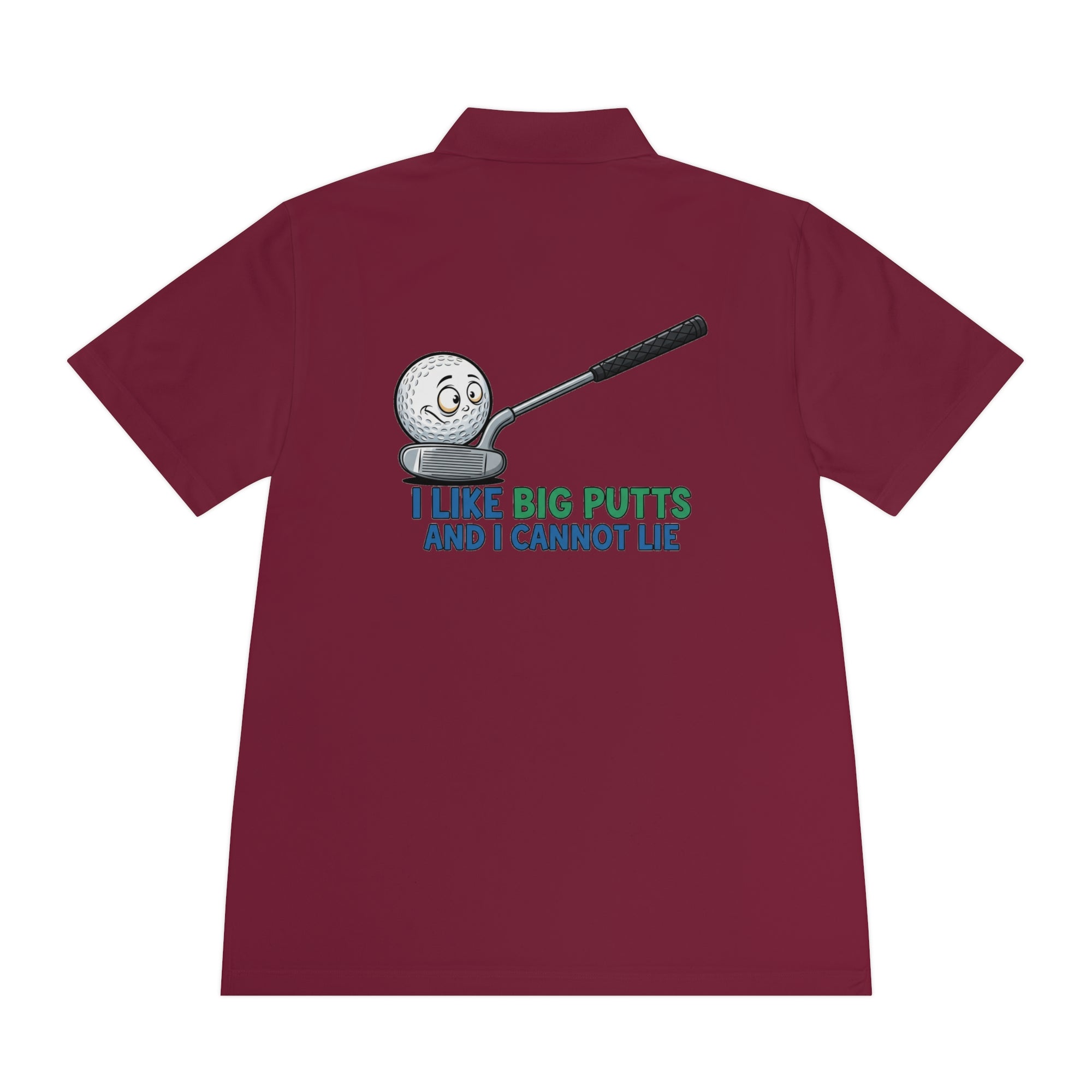 I Like Big Putts Golf Polo Shirt - Funny Golf Gift | Hilarious Golfer Apparel - Atlas Briefly
