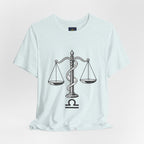 Libra Zodiac Tee - Stylish Unisex Minimalist Black and White Design