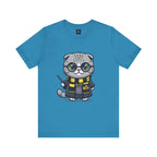 Hufflepurr Harry Potter T-Shirt - Funny Wizarding World Tee | Cute Potter Cat Gift - Atlas Briefly