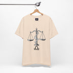 Libra Zodiac Tee - Stylish Unisex Minimalist Black and White Design
