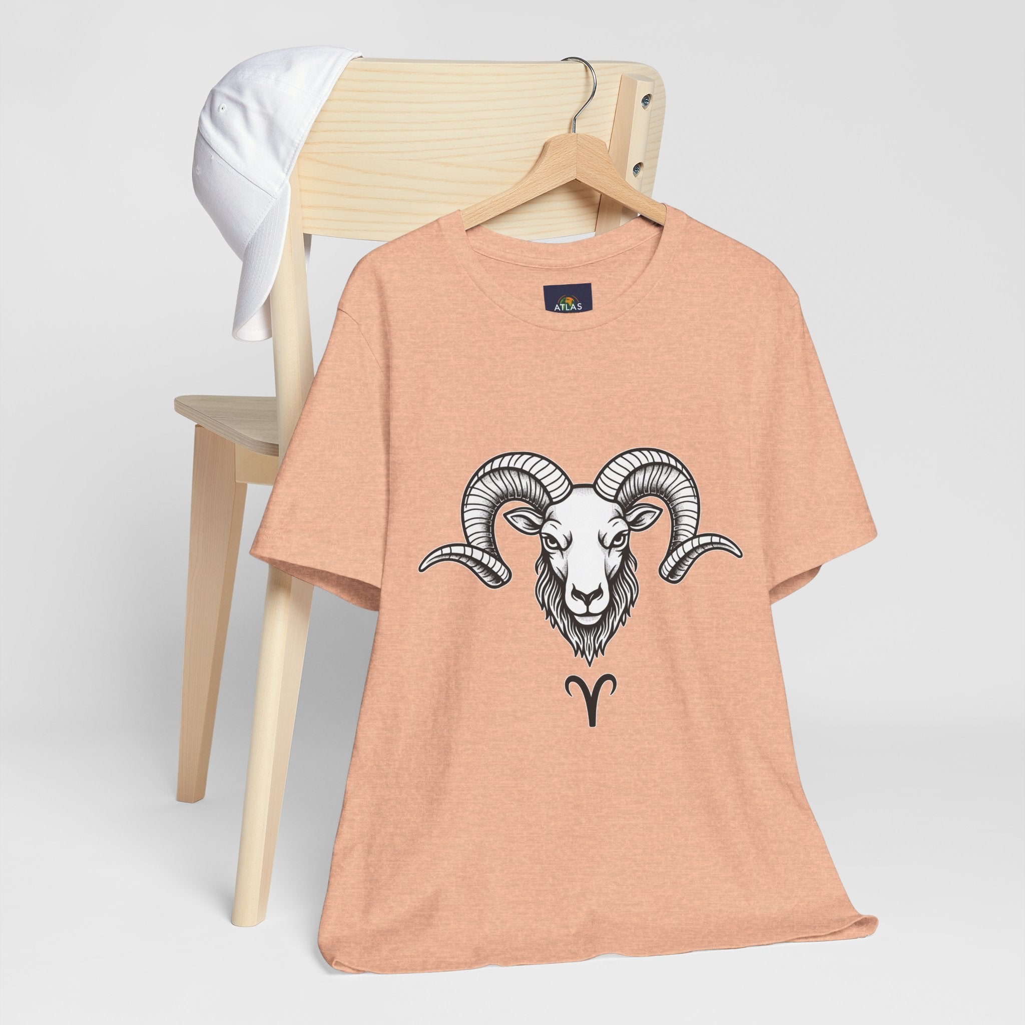 Aries Horoscope Tee - Unisex Black and White Minimal Design