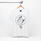 Virgo Zodiac Tee - Minimalist Black and White Unisex T-Shirt