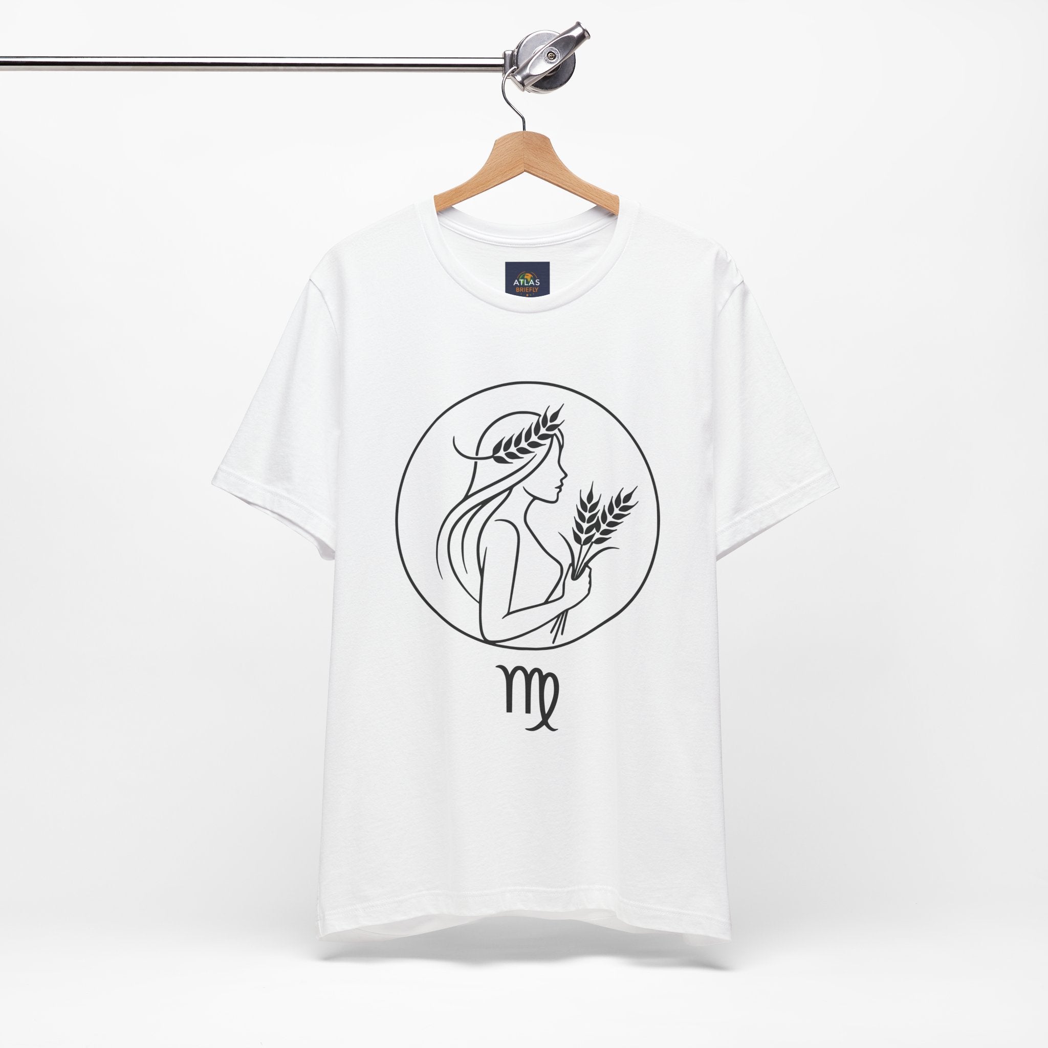 Virgo Zodiac Tee - Minimalist Black and White Unisex T-Shirt