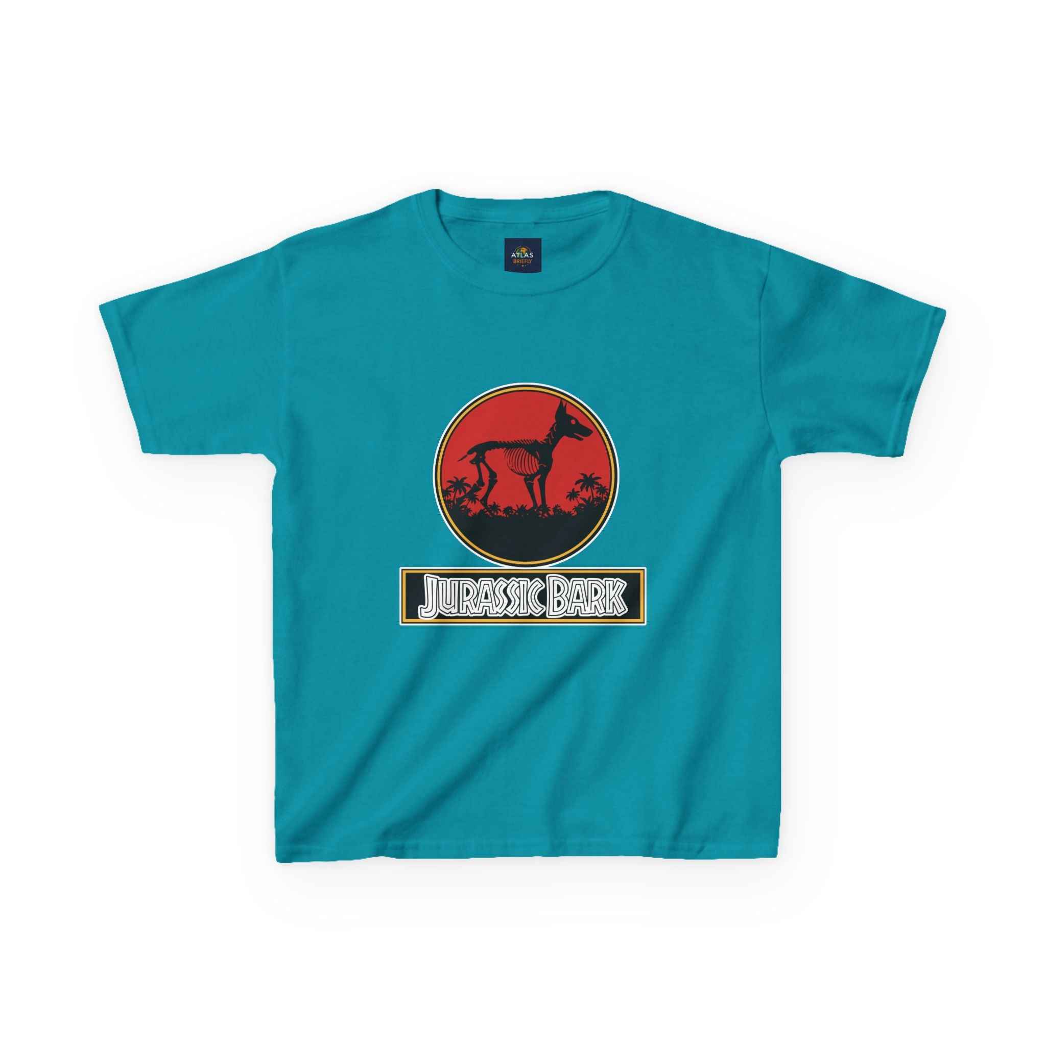Kids Doberman Jurassic Bark T-Shirt | Fun Dog Tee for Kids - Atlas Briefly