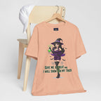 Sexy Witch Halloween T-Shirt - Flirty Witch Costume Tee | Trick or Treat Halloween Shirt - Atlas Briefly