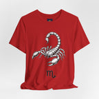Scorpio Zodiac Tee - Unisex Minimalist Black and White Design