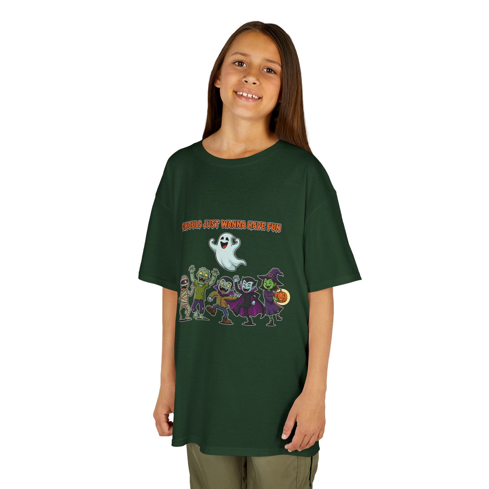 Ghouls Just Wanna Have Fun Kids Halloween T-Shirt | Funny Ghost Mummy Zombie Vampire Witch Shirt for Boys & Girls Trick or Treat Tee - Atlas Briefly