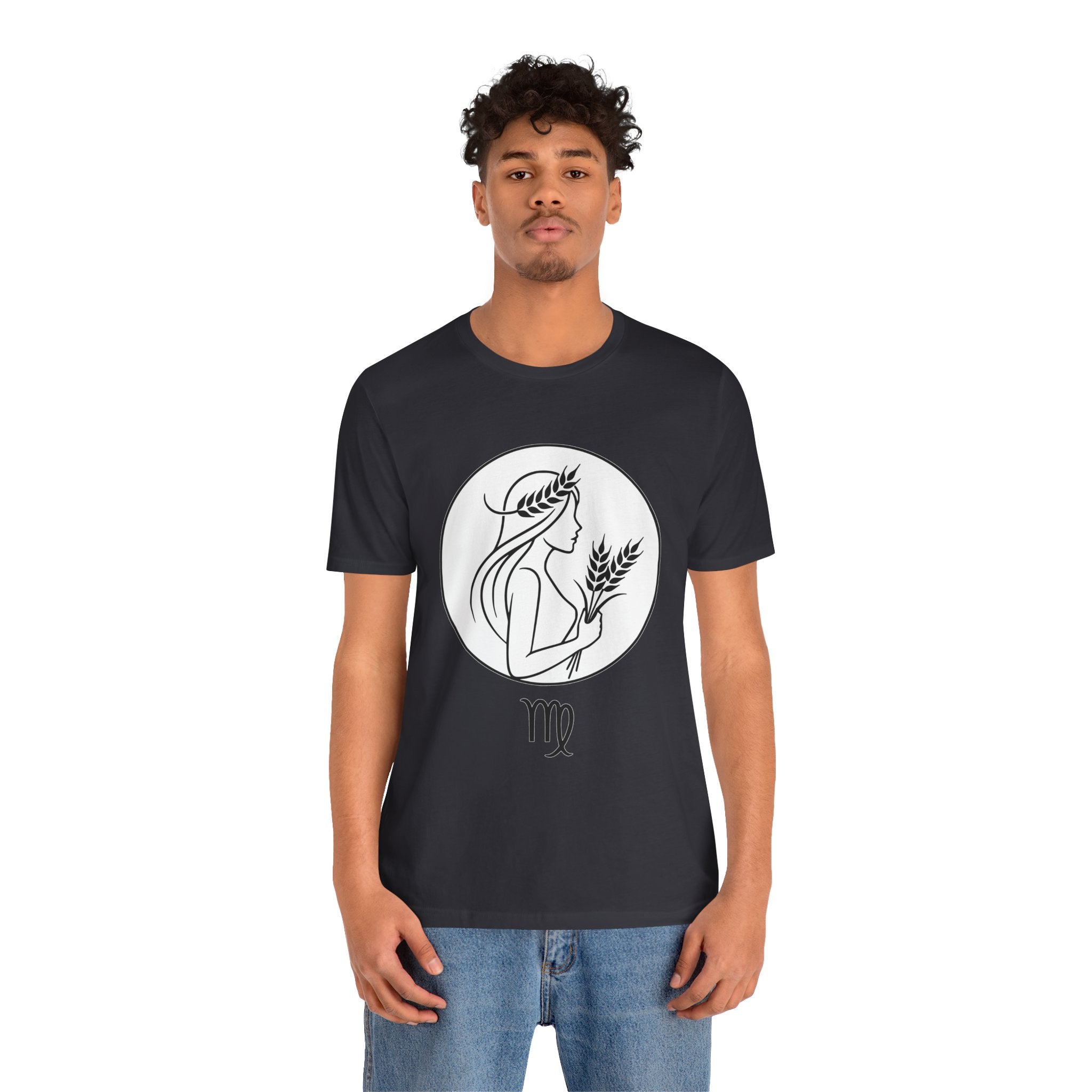 Virgo Zodiac Tee - Minimalist Black and White Unisex T-Shirt