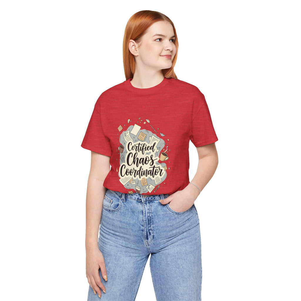 Certified Chaos Coordinator T-Shirt - Funny Mom Teacher Gift | Organized Chaos Tee - Atlas Briefly