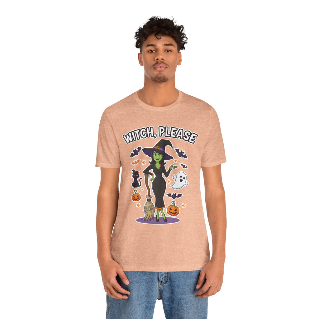 Witch Please Halloween T-Shirt - Sassy Witch Tee with Pumpkin Design | Funny Halloween Shirt - Atlas Briefly
