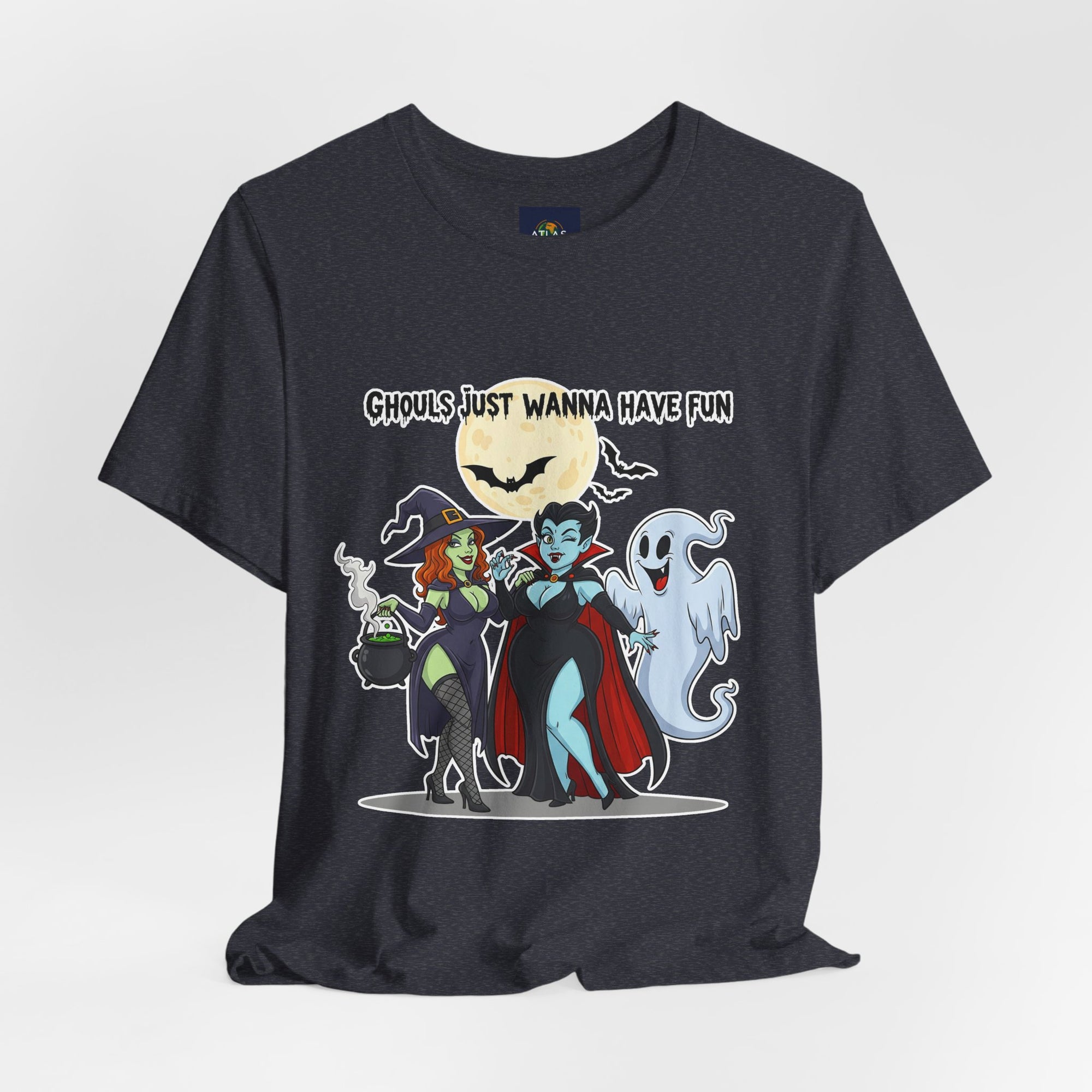 Ghouls Just Wanna Have Fun Halloween T-Shirt - Cute Witch Vampire Ghost Tee | Halloween Character Shirt - Atlas Briefly