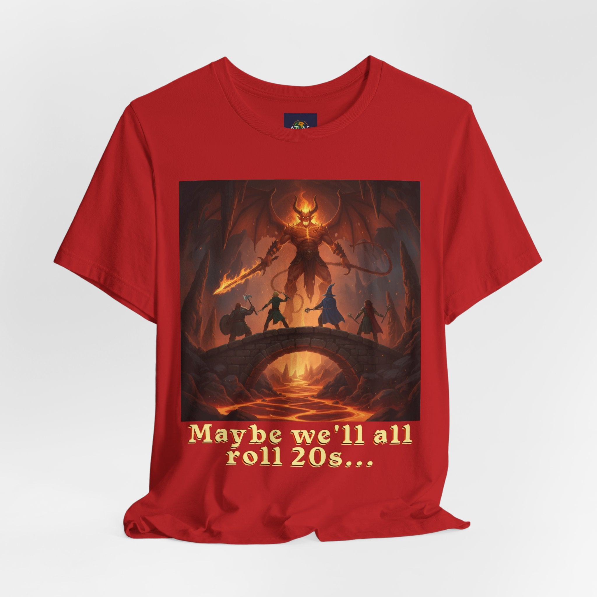 D&D Fantasy T-Shirt - Roll a Natural 20 Dungeon Master RPG Unisex Tee