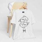 Pisces Zodiac T-shirt - Minimalist Black and White Unisex Tee